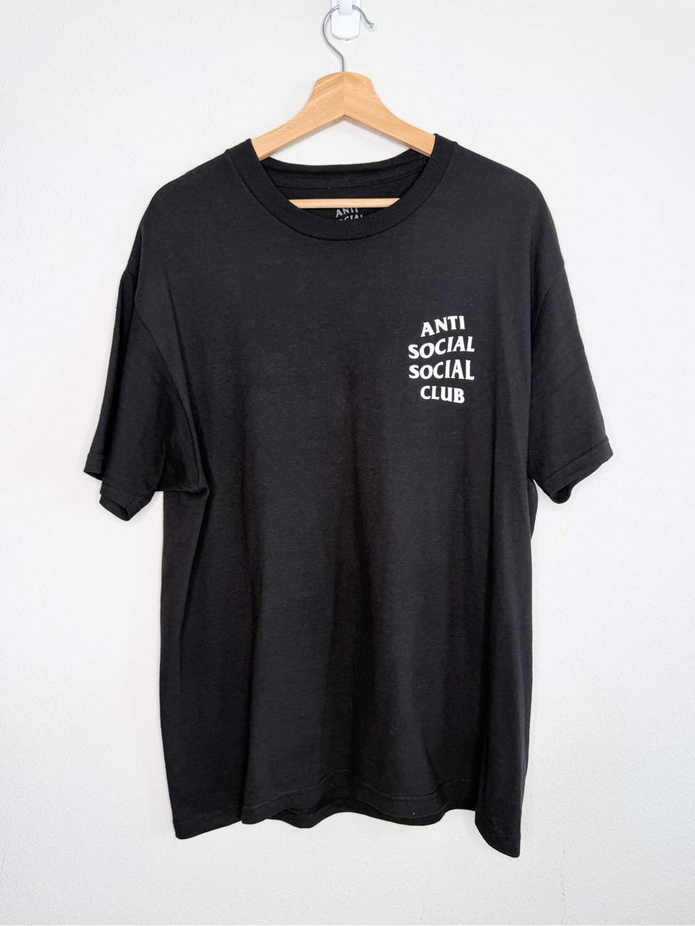 Anti Social Social Club Men's Black Logo Tee Size Large